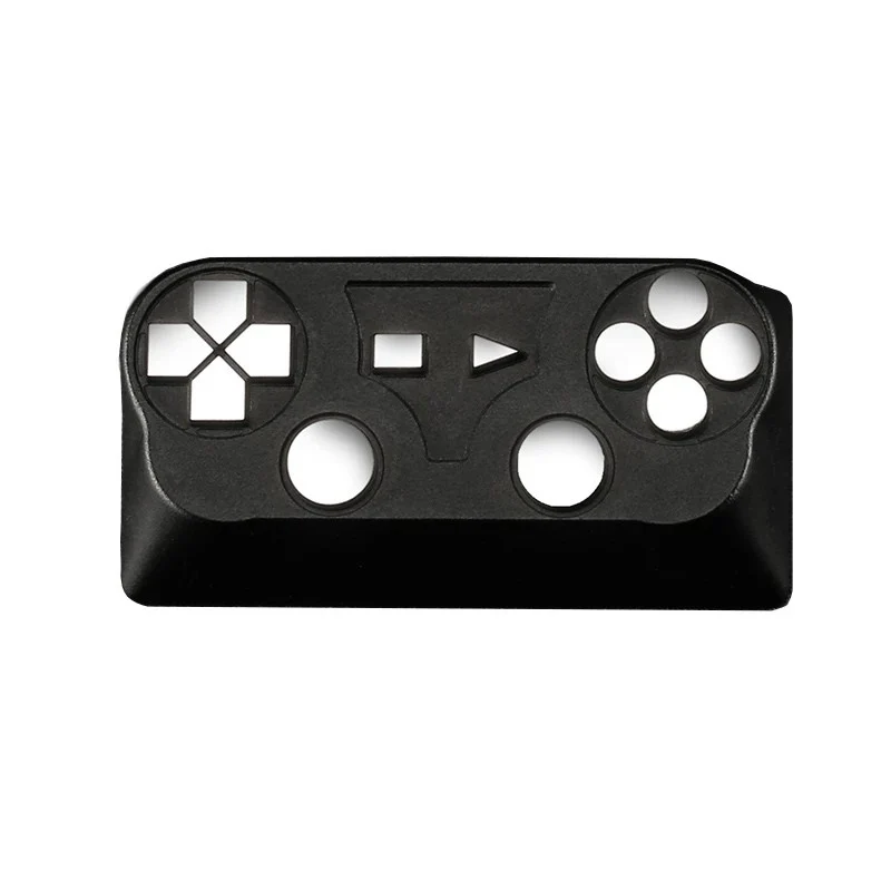 ZomoPlus Customized GAME PAD II Cherry MX Switches And Clones, Game And Movie Theme Metal Keycap With CNC Engraving (2u Size) - Black/Silver