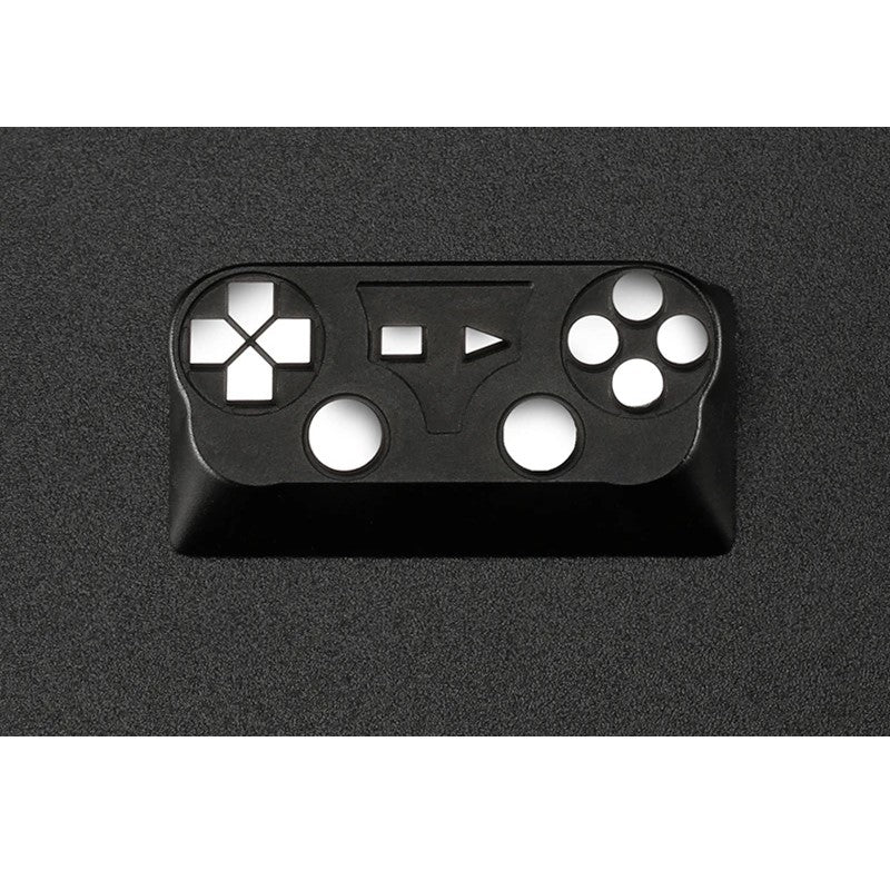 ZomoPlus Customized GAME PAD II Cherry MX Switches And Clones, Game And Movie Theme Metal Keycap With CNC Engraving (2u Size) - Black/Silver - Image 2