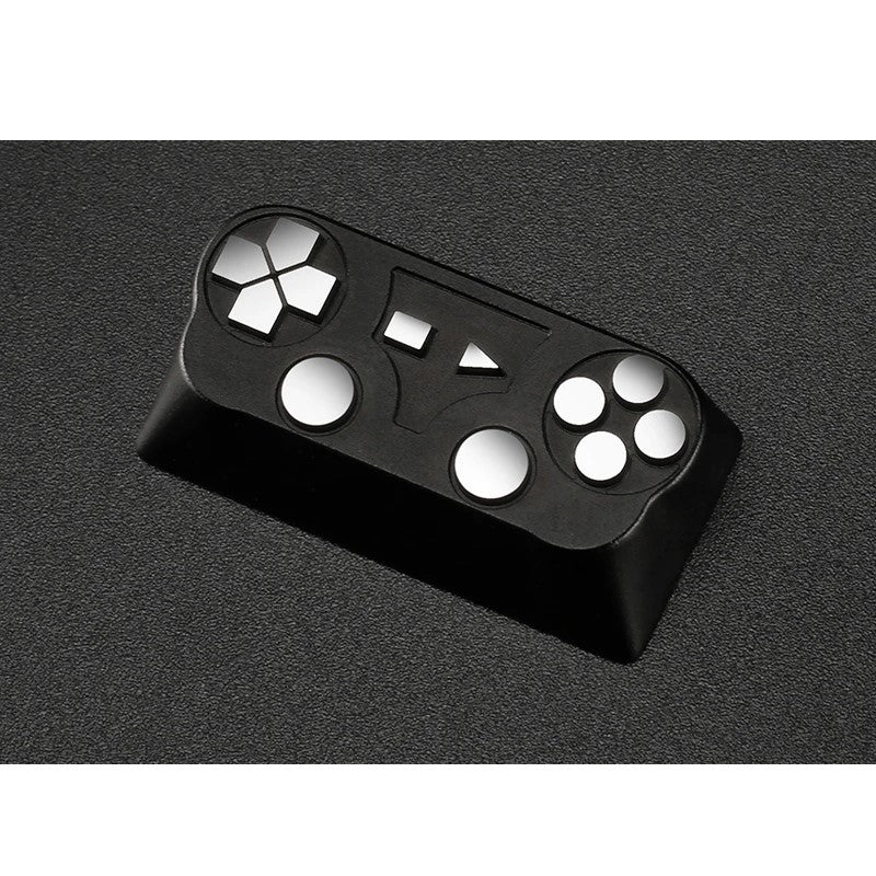 ZomoPlus Customized GAME PAD II Cherry MX Switches And Clones, Game And Movie Theme Metal Keycap With CNC Engraving (2u Size) - Black/Silver - Image 3