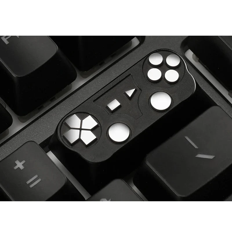 ZomoPlus Customized GAME PAD II Cherry MX Switches And Clones, Game And Movie Theme Metal Keycap With CNC Engraving (2u Size) - Black/Silver - Image 4